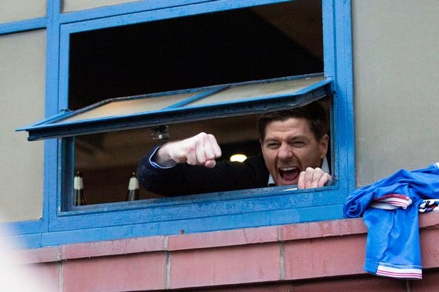 Gerrard celebrated at Ibrox on Saturday