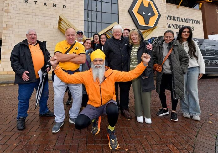 Man embarks on sleepless 48-hour charity walk around Molineux Stadium